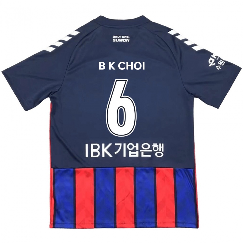 Kinder Kyu-Baek Choi #6 Blau Rot Heimtrikot Trikot 2024/25 T-Shirt