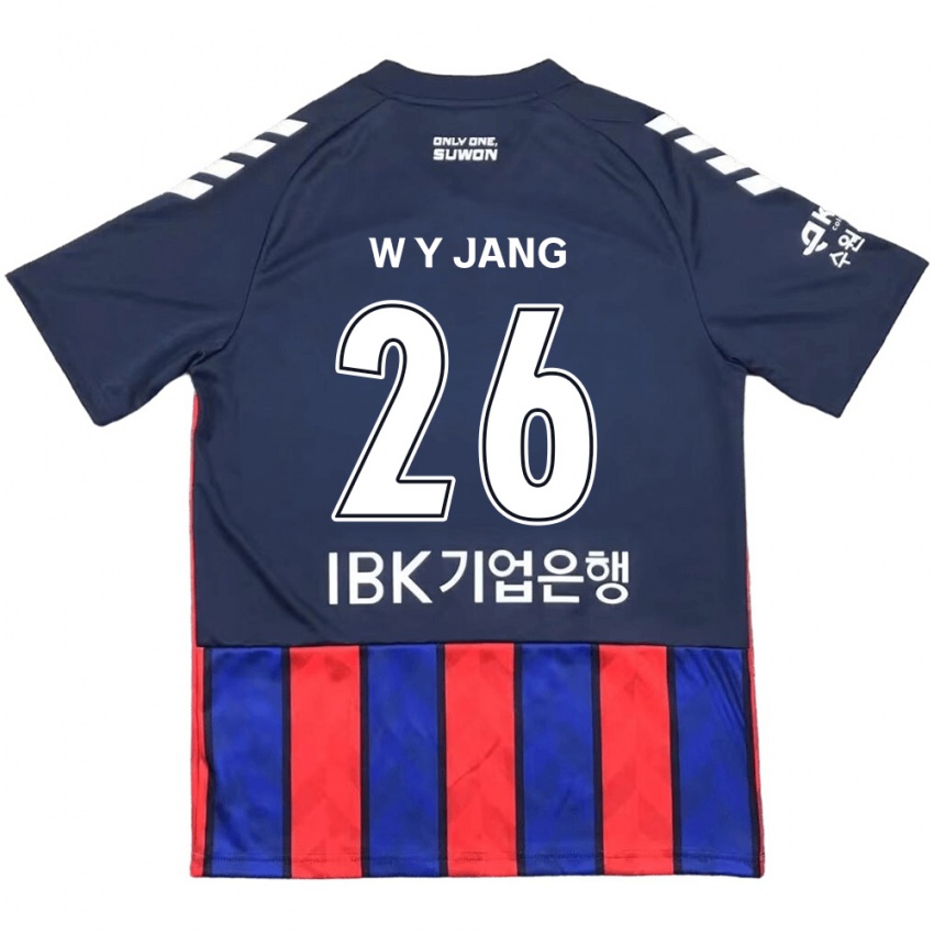 Kinder Young-Woo Jang #26 Blau Rot Heimtrikot Trikot 2024/25 T-Shirt