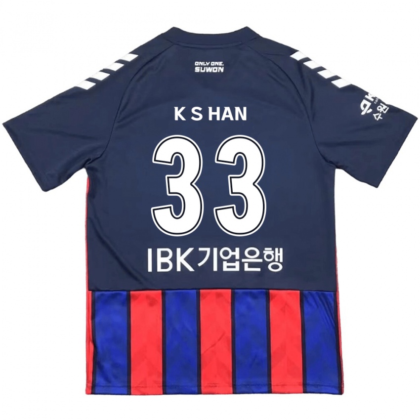 Kinder Sang-Kyu Han #33 Blau Rot Heimtrikot Trikot 2024/25 T-Shirt