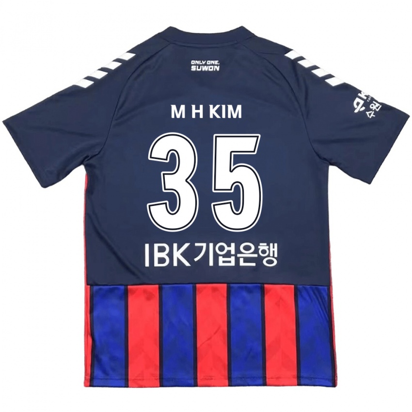 Kinder Hyeon-Min Kim #35 Blau Rot Heimtrikot Trikot 2024/25 T-Shirt