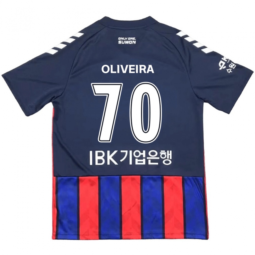 Kinder Anderson Oliveira #70 Blau Rot Heimtrikot Trikot 2024/25 T-Shirt