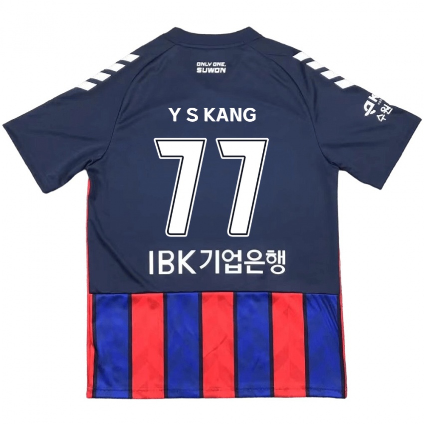 Kinder Sang-Yun Kang #77 Blau Rot Heimtrikot Trikot 2024/25 T-Shirt