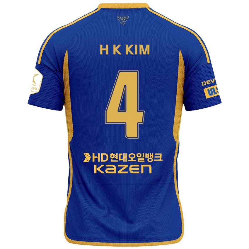 Kinder Kee-Hee Kim #4 Blau Gelb Heimtrikot Trikot 2024/25 T-Shirt