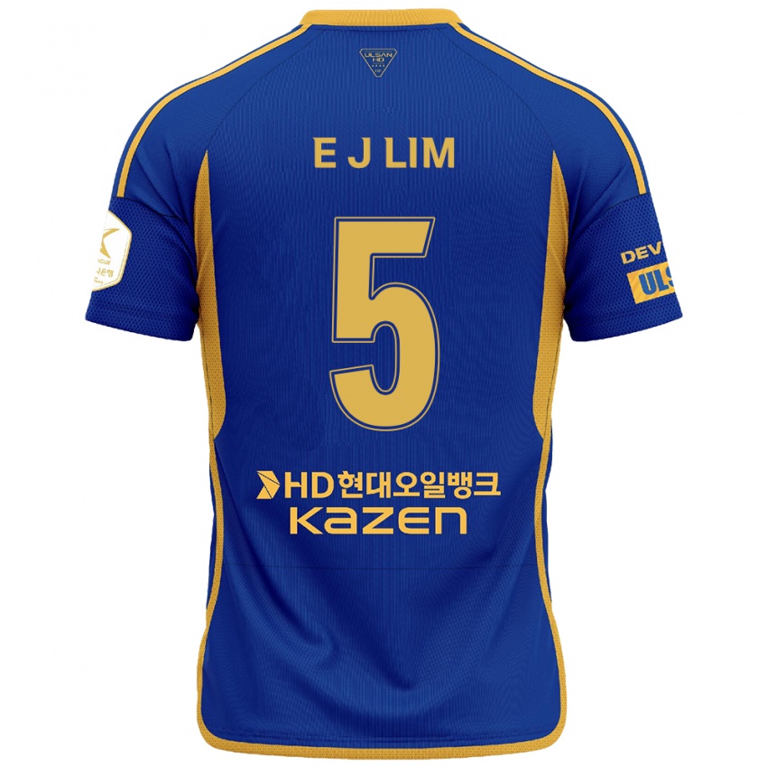 Kinder Jong-Eun Lim #5 Blau Gelb Heimtrikot Trikot 2024/25 T-Shirt