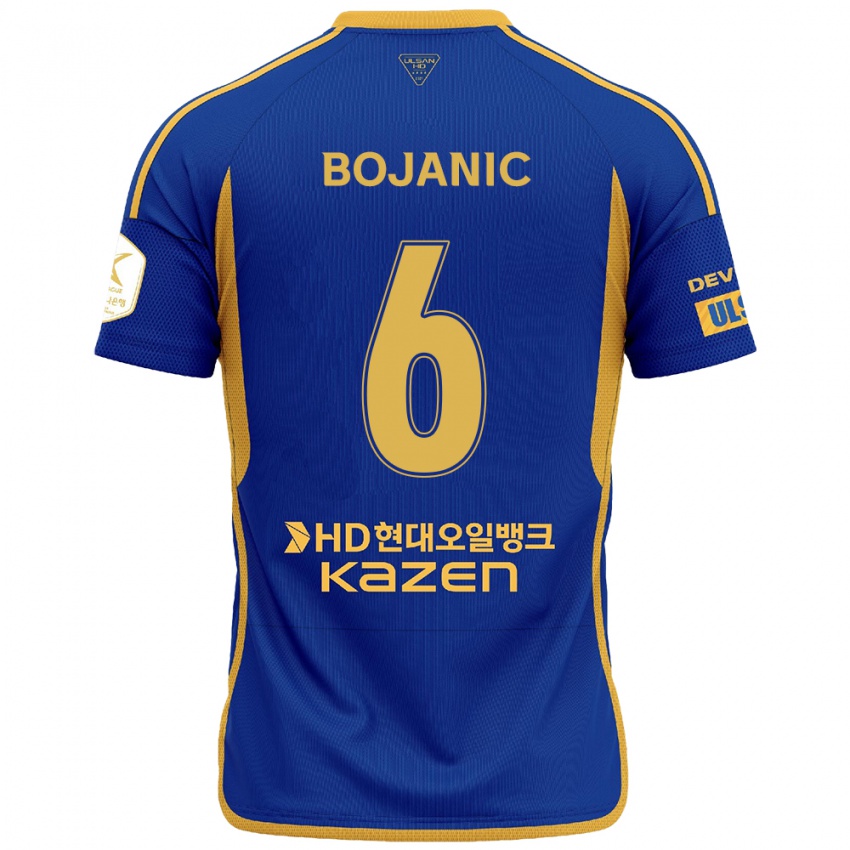 Kinder Darijan Bojanic #6 Blau Gelb Heimtrikot Trikot 2024/25 T-Shirt