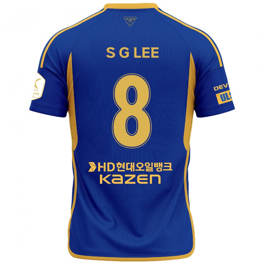 Kinder Gyu-Sung Lee #8 Blau Gelb Heimtrikot Trikot 2024/25 T-Shirt