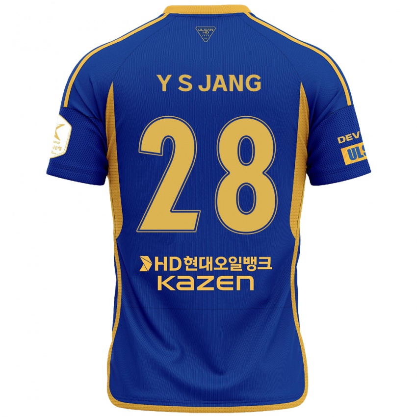 Kinder See-Young Jang #28 Blau Gelb Heimtrikot Trikot 2024/25 T-Shirt