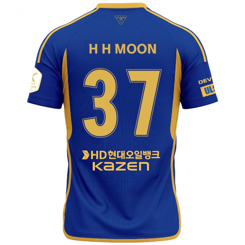 Kinder Hyeon-Ho Moon #37 Blau Gelb Heimtrikot Trikot 2024/25 T-Shirt