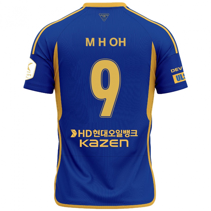 Kinder Hyun-Min Oh #9 Blau Gelb Heimtrikot Trikot 2024/25 T-Shirt