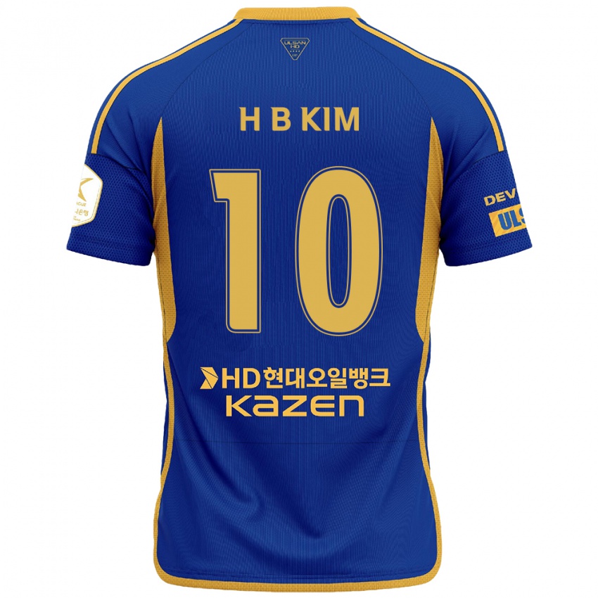 Kinder Beom-Hwan Kim #10 Blau Gelb Heimtrikot Trikot 2024/25 T-Shirt