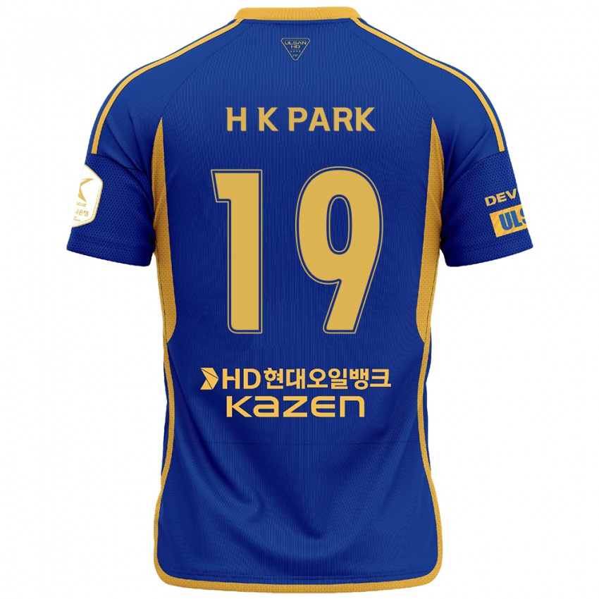 Kinder Kang-Hyun Park #19 Blau Gelb Heimtrikot Trikot 2024/25 T-Shirt