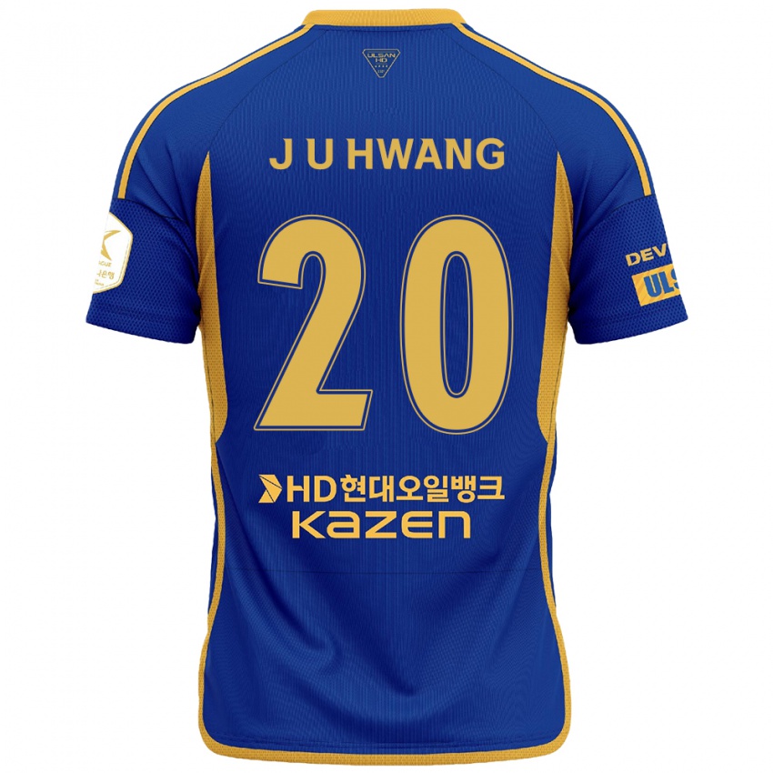 Kinder Ui-Jun Hwang #20 Blau Gelb Heimtrikot Trikot 2024/25 T-Shirt