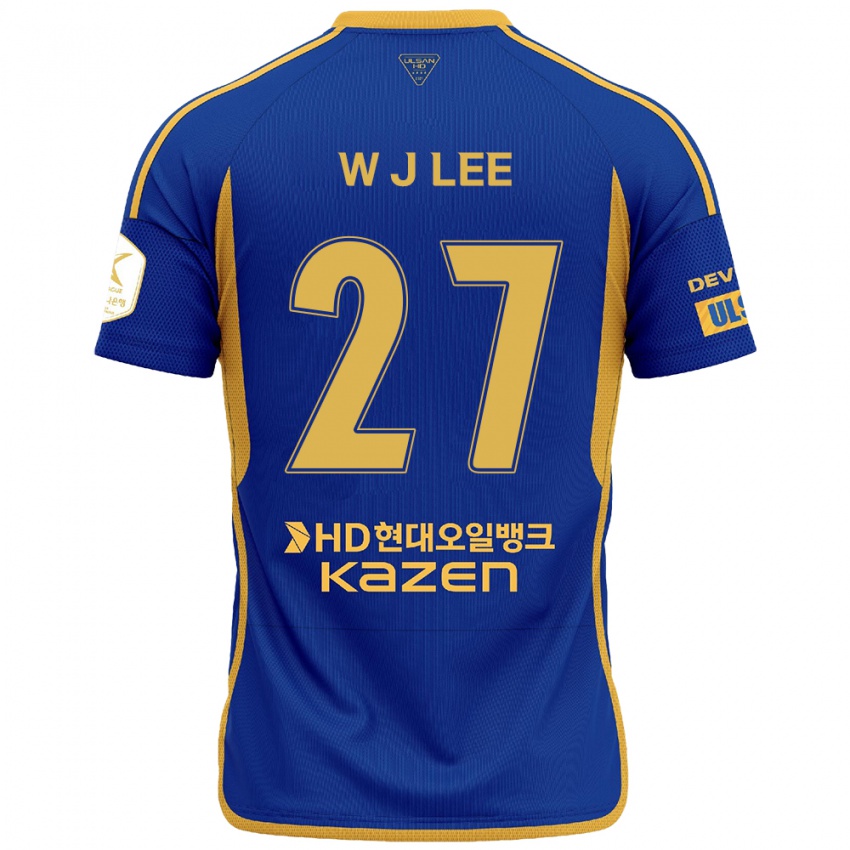 Kinder Ji-Woo Lee #27 Blau Gelb Heimtrikot Trikot 2024/25 T-Shirt