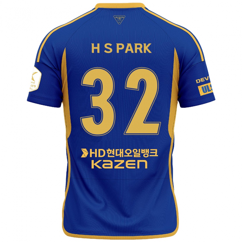 Kinder Sung-Hyun Park #32 Blau Gelb Heimtrikot Trikot 2024/25 T-Shirt