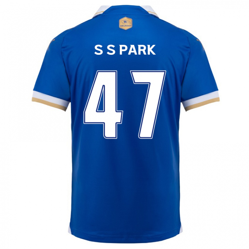 Kinder Seung-Soo Park #47 Blau Weiss Heimtrikot Trikot 2024/25 T-Shirt