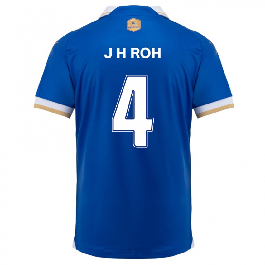 Kinder Hyun-Jun Roh #4 Blau Weiss Heimtrikot Trikot 2024/25 T-Shirt