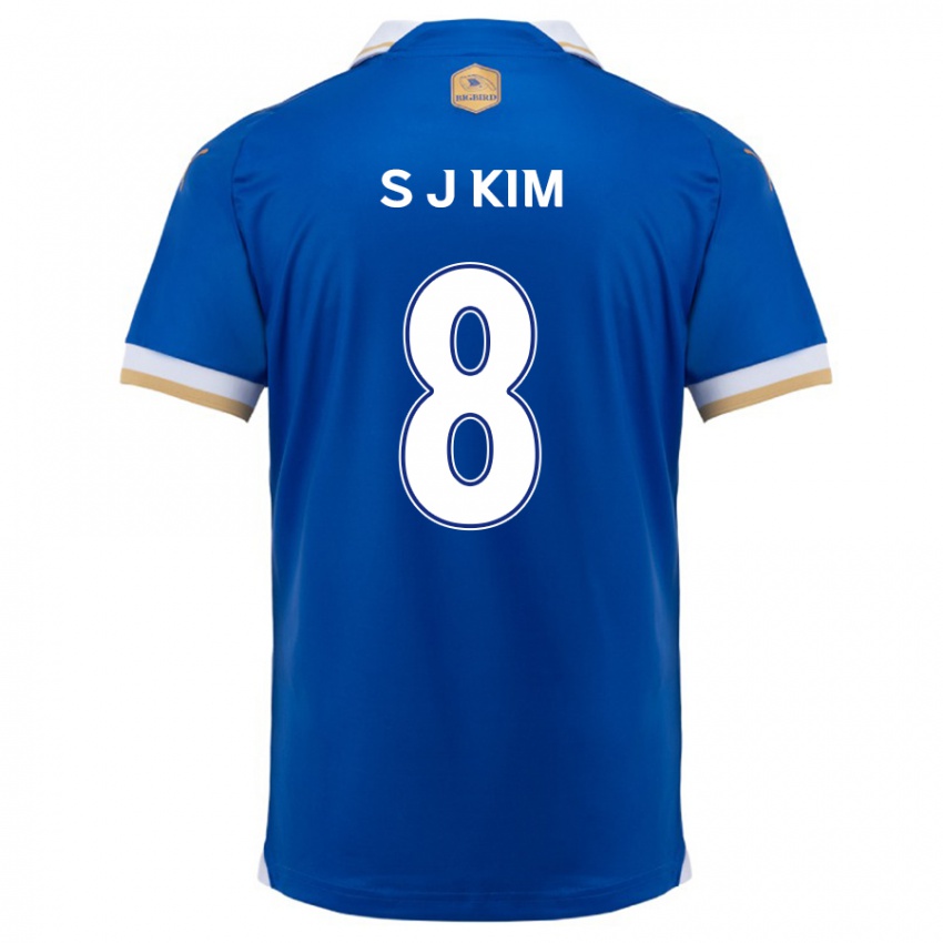 Kinder Ji-Sung Kim #8 Blau Weiss Heimtrikot Trikot 2024/25 T-Shirt