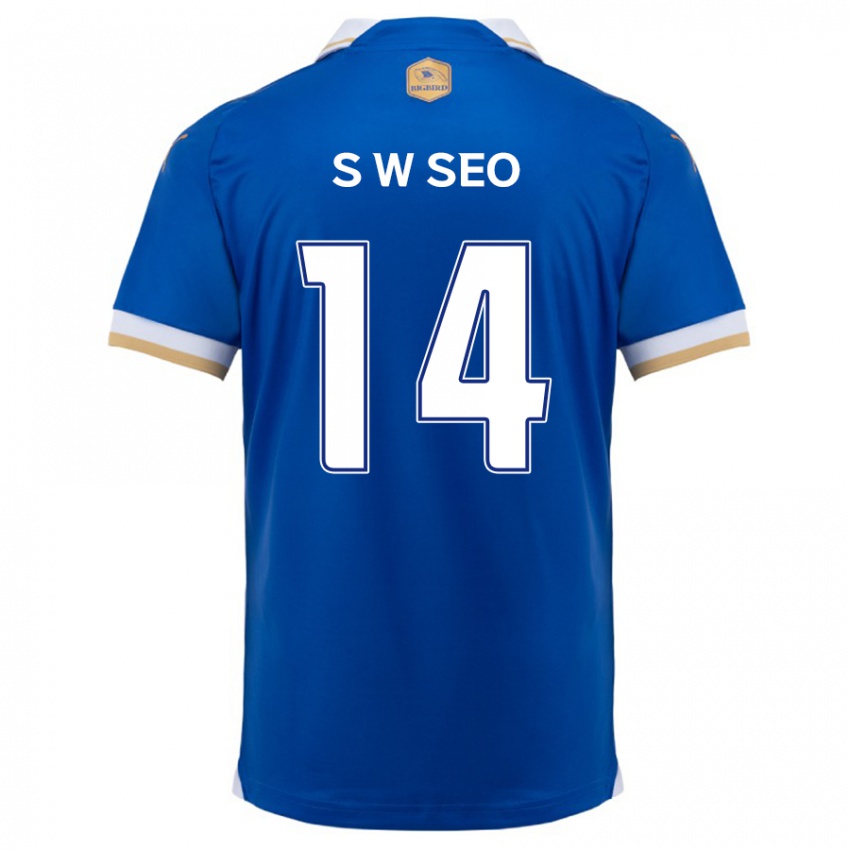 Kinder Woo-Seong Seo #14 Blau Weiss Heimtrikot Trikot 2024/25 T-Shirt