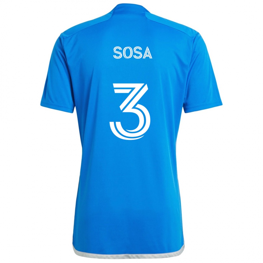 Kinder Joaquín Sosa #3 Blau Weiss Heimtrikot Trikot 2024/25 T-Shirt