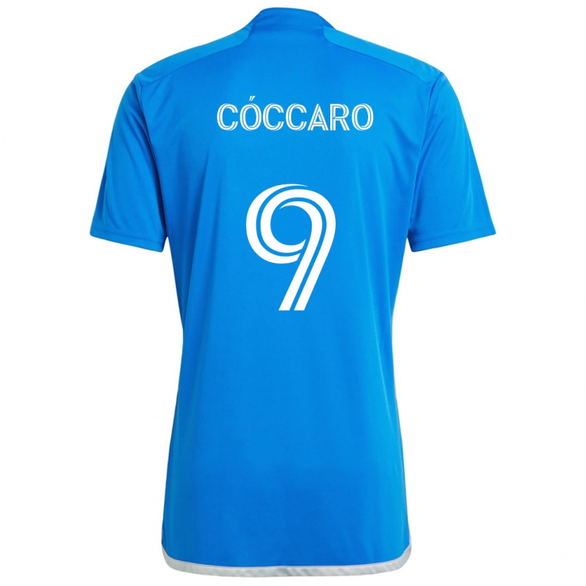 Kinder Matías Cóccaro #9 Blau Weiss Heimtrikot Trikot 2024/25 T-Shirt