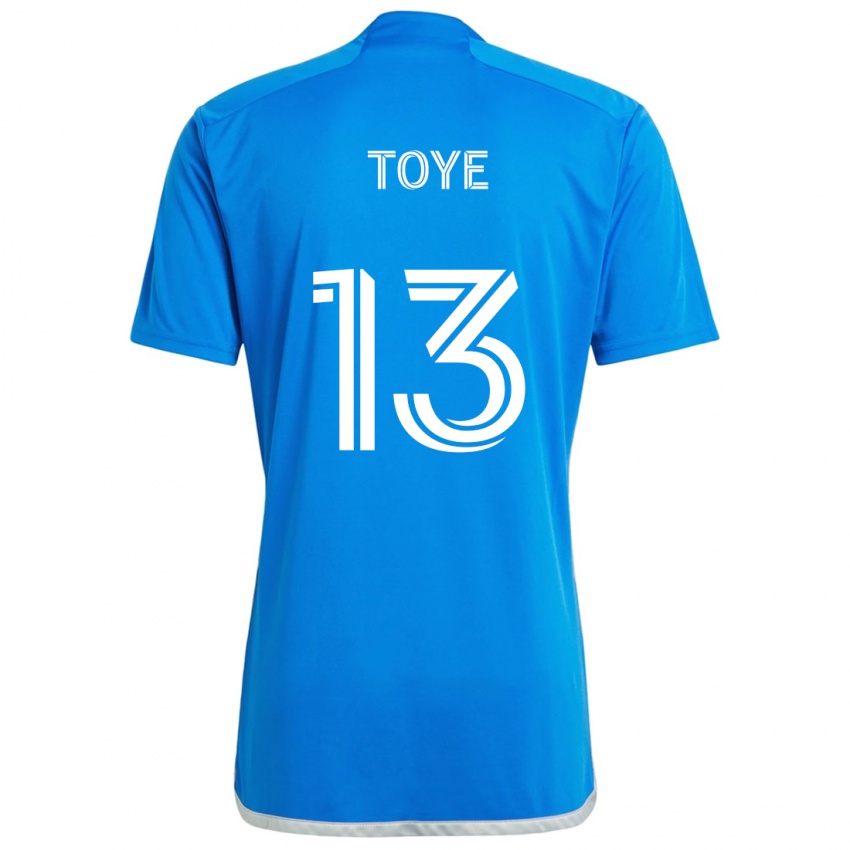 Kinder Mason Toye #13 Blau Weiss Heimtrikot Trikot 2024/25 T-Shirt