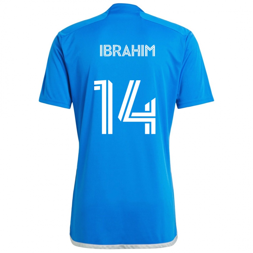 Kinder Sunusi Ibrahim #14 Blau Weiss Heimtrikot Trikot 2024/25 T-Shirt