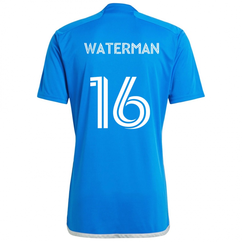 Kinder Joel Waterman #16 Blau Weiss Heimtrikot Trikot 2024/25 T-Shirt