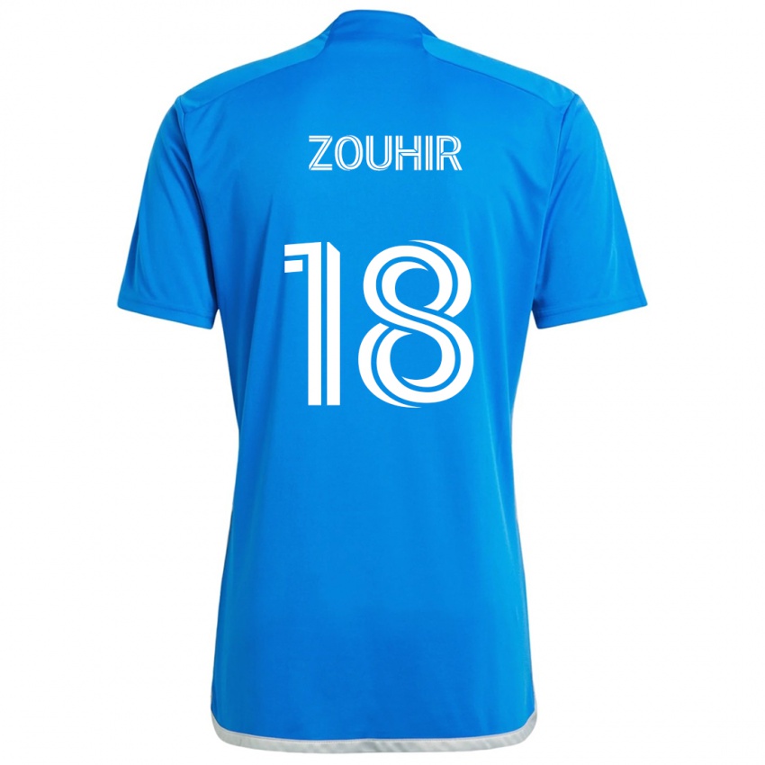 Kinder Rida Zouhir #18 Blau Weiss Heimtrikot Trikot 2024/25 T-Shirt