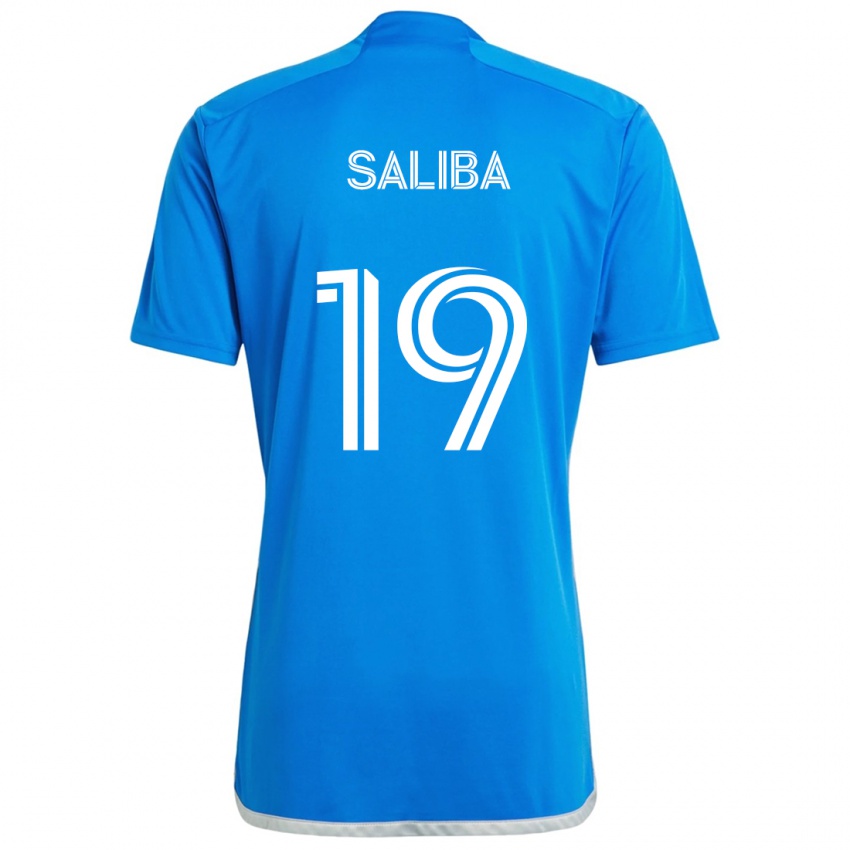 Kinder Nathan-Dylan Saliba #19 Blau Weiss Heimtrikot Trikot 2024/25 T-Shirt