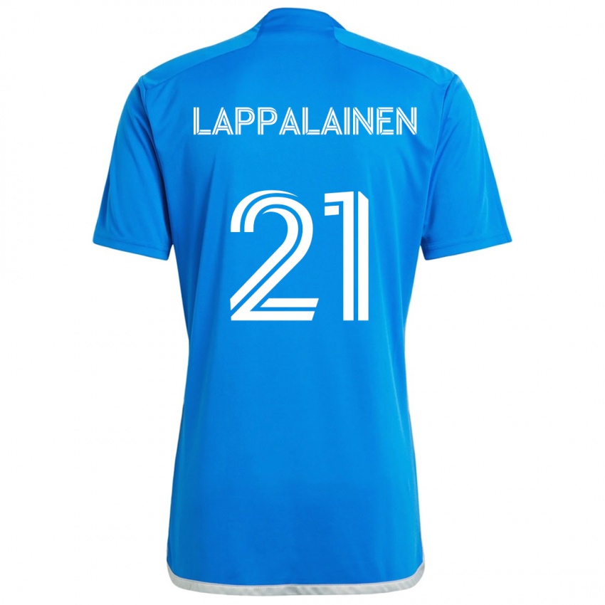 Kinder Lassi Lappalainen #21 Blau Weiss Heimtrikot Trikot 2024/25 T-Shirt