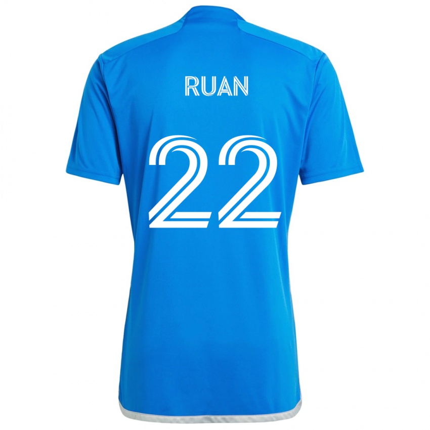 Kinder Ruan #22 Blau Weiss Heimtrikot Trikot 2024/25 T-Shirt