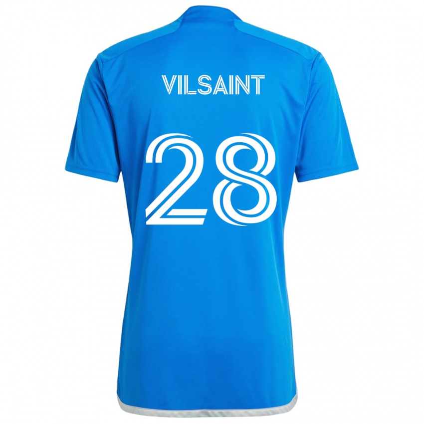 Kinder Jules-Anthony Vilsaint #28 Blau Weiss Heimtrikot Trikot 2024/25 T-Shirt