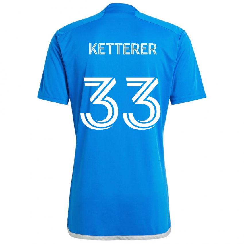 Kinder Logan Ketterer #33 Blau Weiss Heimtrikot Trikot 2024/25 T-Shirt