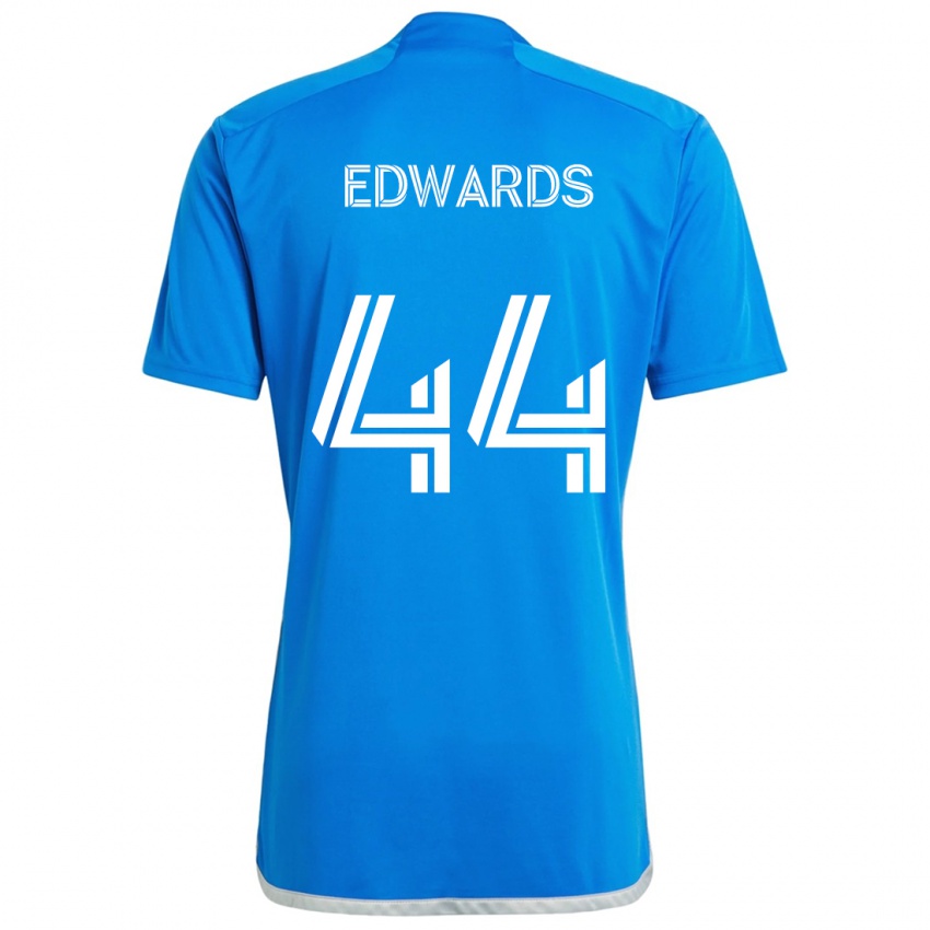 Kinder Raheem Edwards #44 Blau Weiss Heimtrikot Trikot 2024/25 T-Shirt