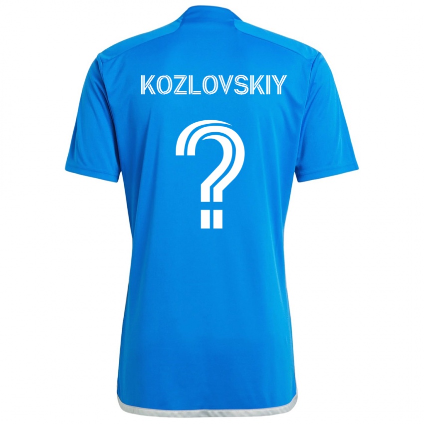 Kinder Sergei Kozlovskiy #0 Blau Weiss Heimtrikot Trikot 2024/25 T-Shirt