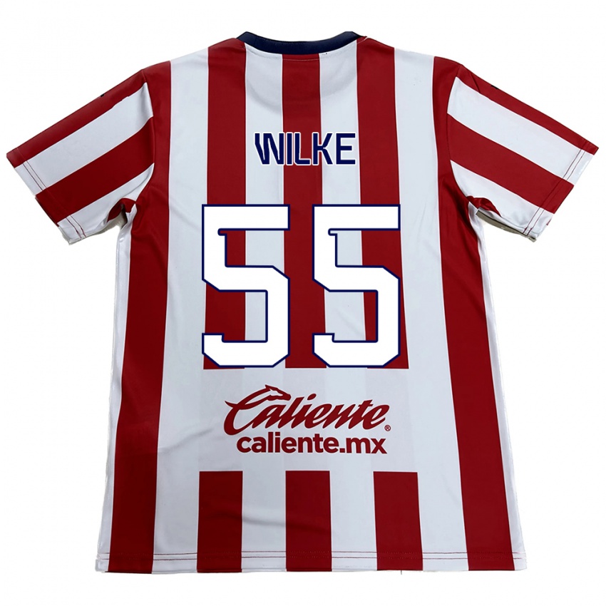 Kinder Teun Wilke #55 Rot-Weiss Heimtrikot Trikot 2024/25 T-Shirt