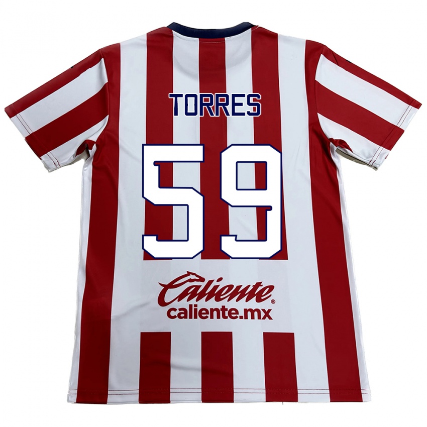 Kinder Christian Torres #59 Rot-Weiss Heimtrikot Trikot 2024/25 T-Shirt