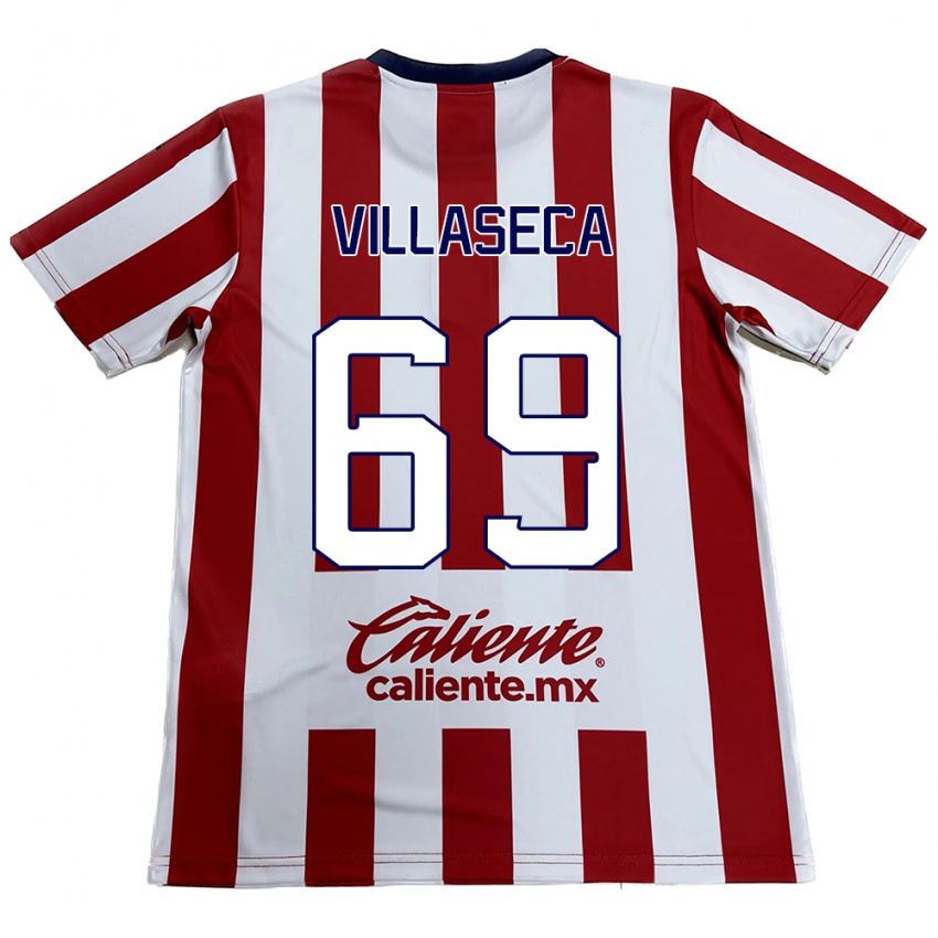 Kinder Daniel Villaseca #69 Rot-Weiss Heimtrikot Trikot 2024/25 T-Shirt