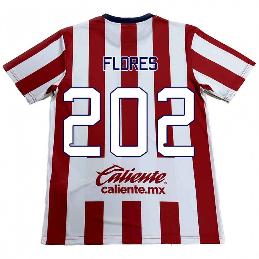 Kinder Daniel Flores #202 Rot-Weiss Heimtrikot Trikot 2024/25 T-Shirt