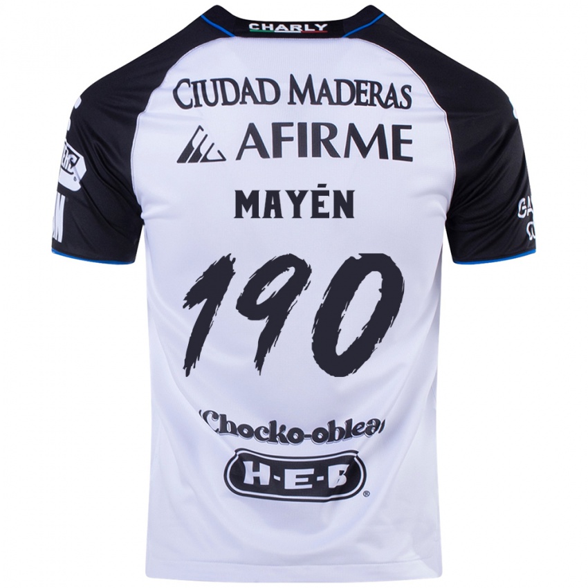 Kinder Eduardo Mayén #190 Schwarz Blau Heimtrikot Trikot 2024/25 T-Shirt