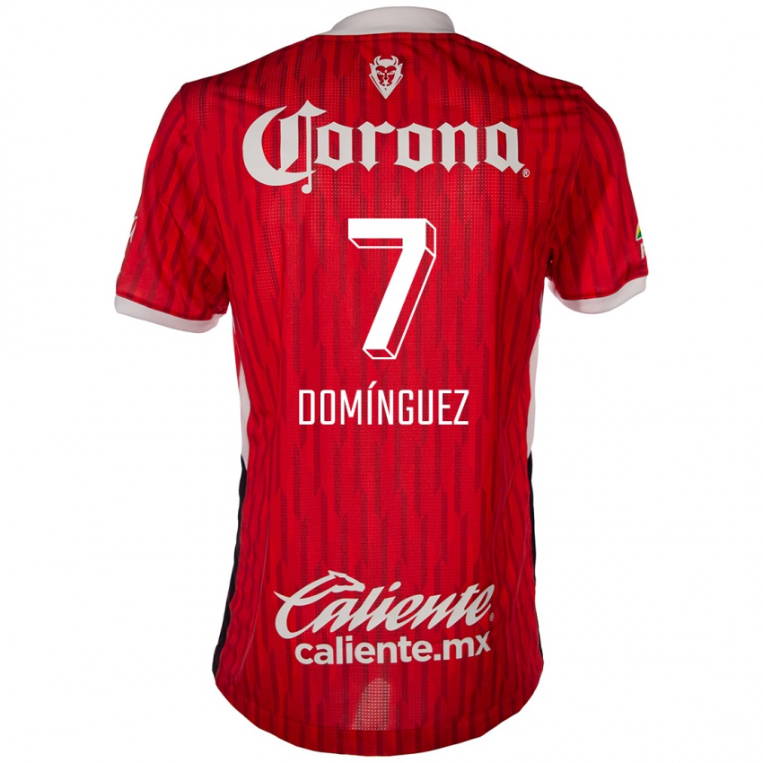 Kinder Juan Domínguez #7 Rot-Weiss Heimtrikot Trikot 2024/25 T-Shirt