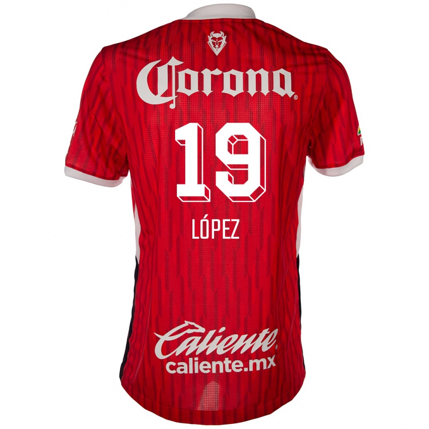 Kinder Iván López #19 Rot-Weiss Heimtrikot Trikot 2024/25 T-Shirt