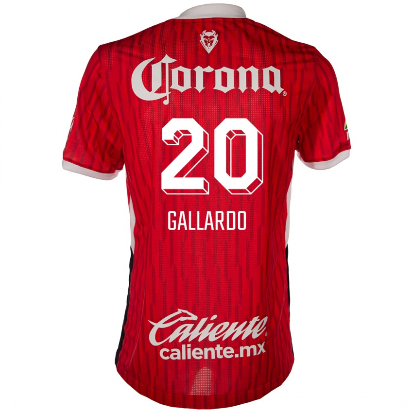 Kinder Jesús Gallardo #20 Rot-Weiss Heimtrikot Trikot 2024/25 T-Shirt