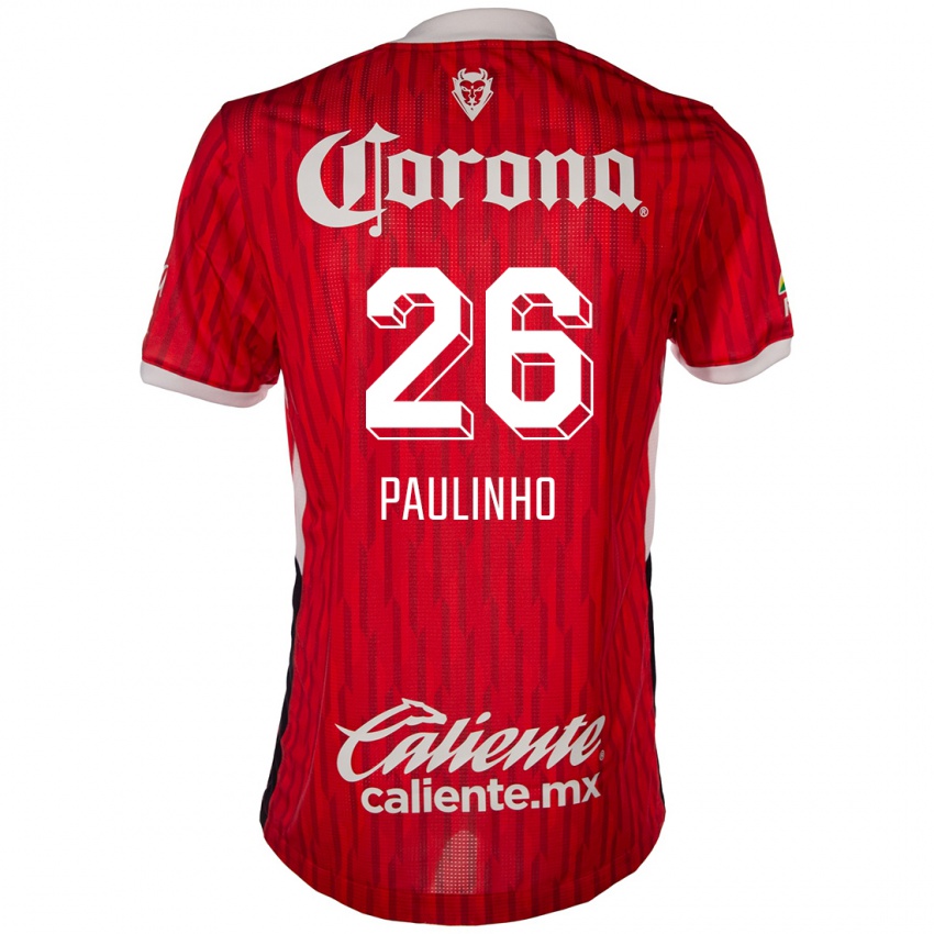 Kinder Paulinho #26 Rot-Weiss Heimtrikot Trikot 2024/25 T-Shirt