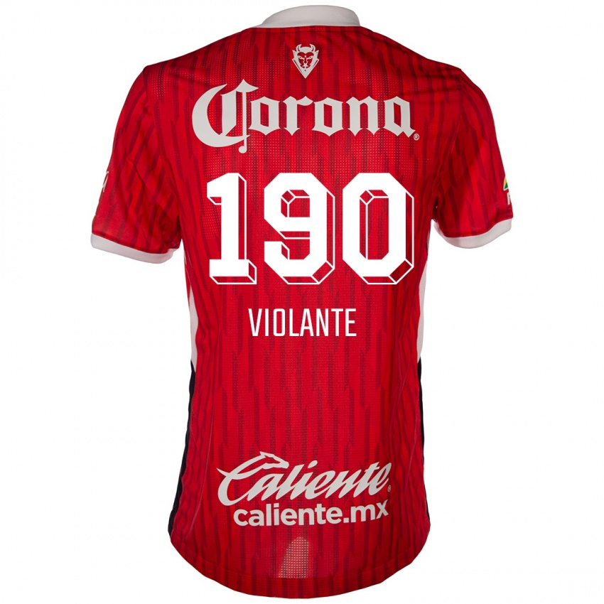 Kinder Isaías Violante #190 Rot-Weiss Heimtrikot Trikot 2024/25 T-Shirt