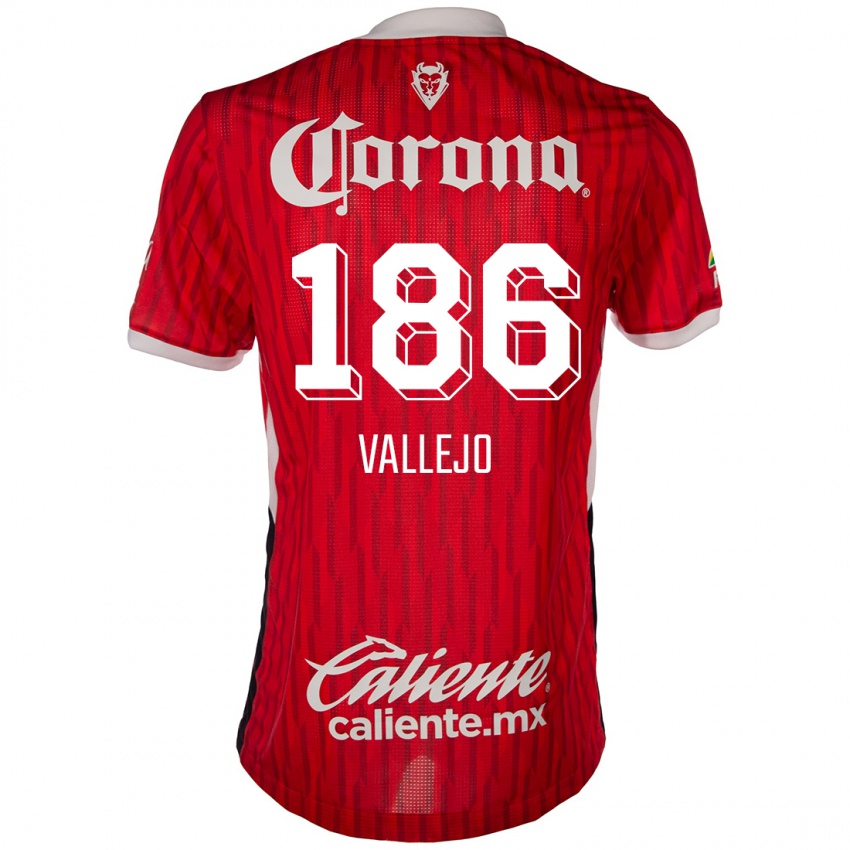 Kinder Saúl Vallejo #186 Rot-Weiss Heimtrikot Trikot 2024/25 T-Shirt