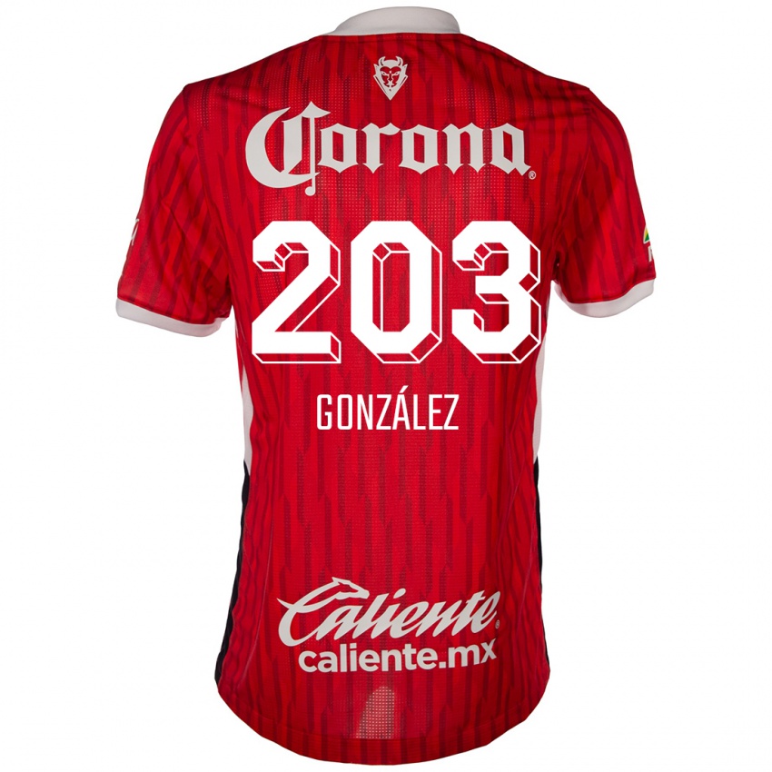 Kinder Luis González #203 Rot-Weiss Heimtrikot Trikot 2024/25 T-Shirt