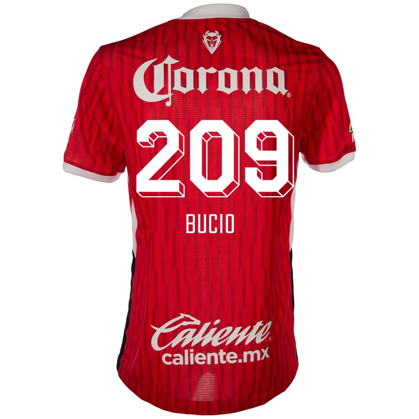 Kinder Sebastián Bucio #209 Rot-Weiss Heimtrikot Trikot 2024/25 T-Shirt