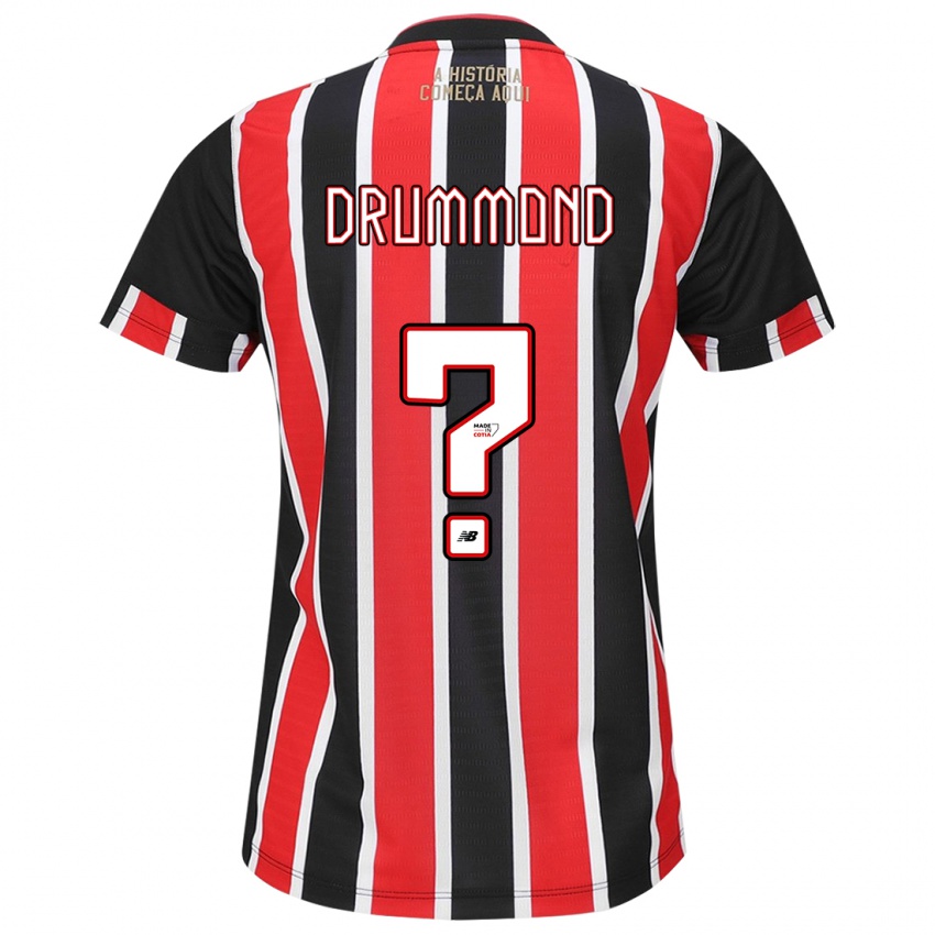 Kinder Lucca Drummond #0 Schwarz Rot Weiß Auswärtstrikot Trikot 2024/25 T-Shirt