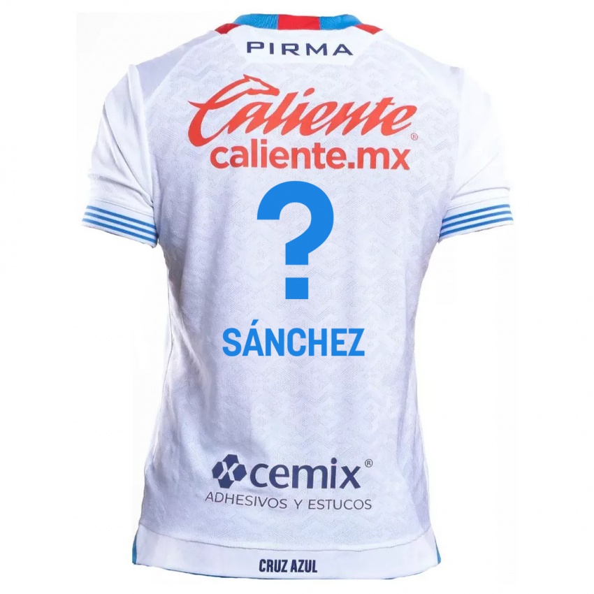 Kinder Jorge Sanchez #0 Weiß Blau Auswärtstrikot Trikot 2024/25 T-Shirt